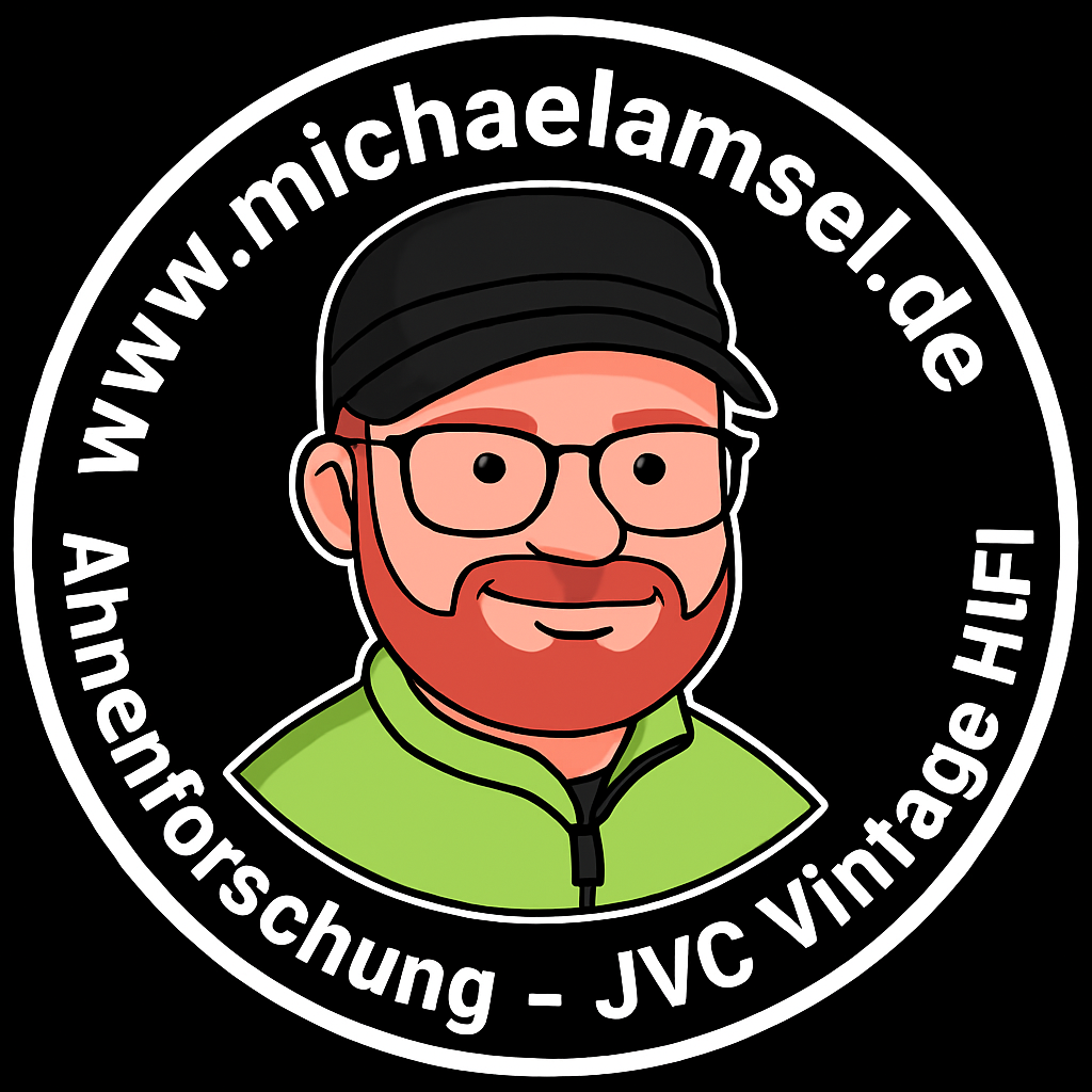 Michael Amsel – Ahnenforschung & JVC Vintage HiFi – Logo
